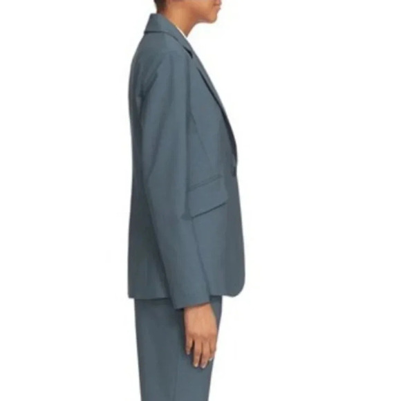 Theory Brixmill Betoken Virgin Wool Single Breasted Blazer Suit Jacket Blue 0 - Picture 8 of 17